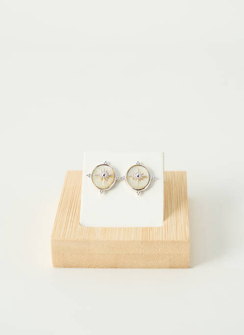 Boucles d’oreilles ornement pierre argent TATA GISELE femme