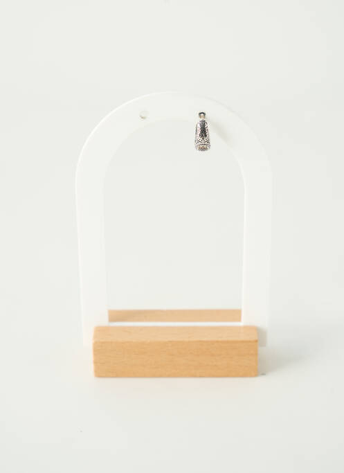 Boucle d'oreille mono argent TATA GISELE pour homme