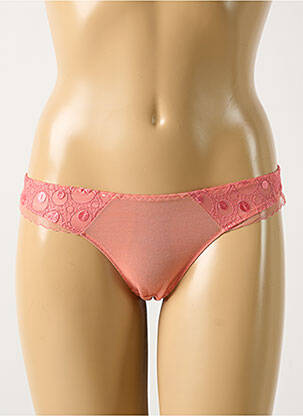 Tanga légère et transparente rose LEJABY femme