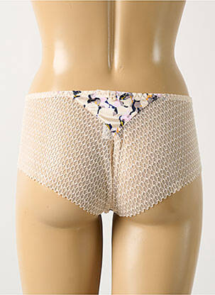 Shorty tissage satiné beige LOUISA BRACQ femme