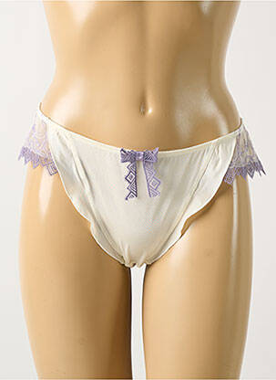 Culotte tissage satiné beige BARBARA femme