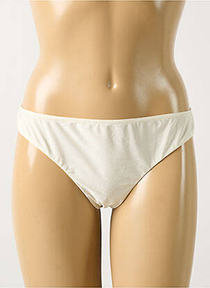 Tanga tissage satiné beige ANTIGEL femme