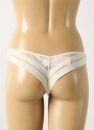 Tanga tissage satiné beige ANTIGEL femme