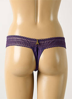 Tanga tissage satiné violet WACOAL femme