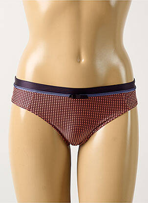 Tanga tissage satiné orange LOU femme