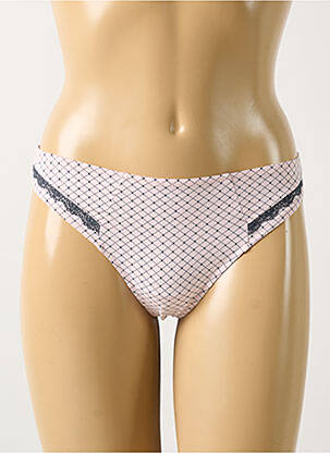 Tanga tissage satiné rose ANTIGEL femme