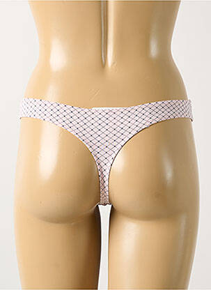 Tanga tissage satiné rose ANTIGEL femme