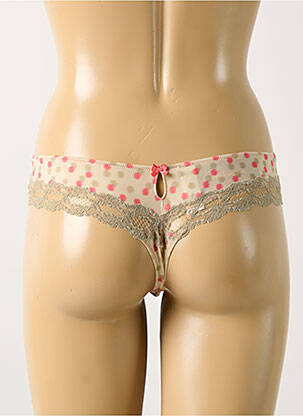 Tanga effet matière satinée vert ANTINEA femme