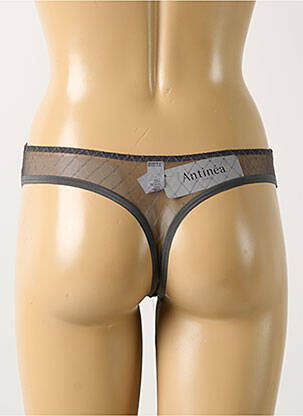 Tanga stretch gris ANTINEA femme