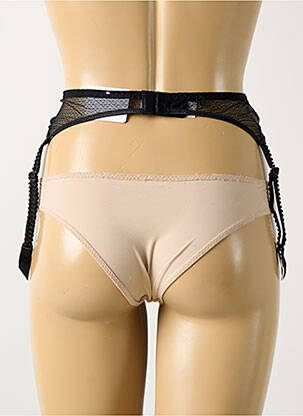 Guêpière/porte-jarretelle broderie noir LOUISA BRACQ femme