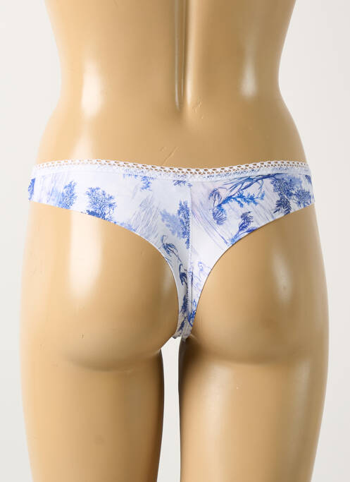 Tanga stretch bleu ANTIGEL femme