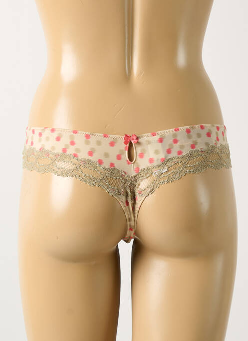 Tanga effet matière satinée vert ANTINEA femme