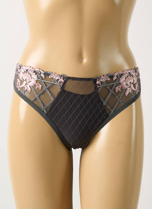 Tanga stretch gris ANTINEA femme