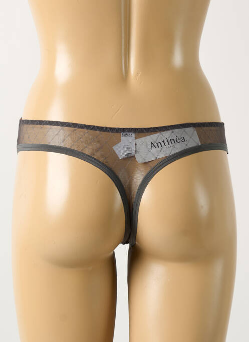 Tanga stretch gris ANTINEA femme
