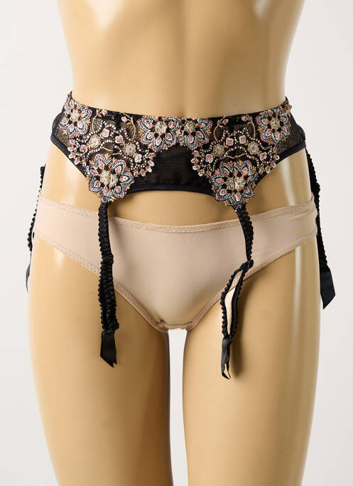 Guêpière/porte-jarretelle broderie noir LOUISA BRACQ femme