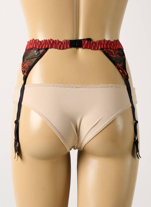 Guêpière/Porte-jarretelle orange BARBARA femme