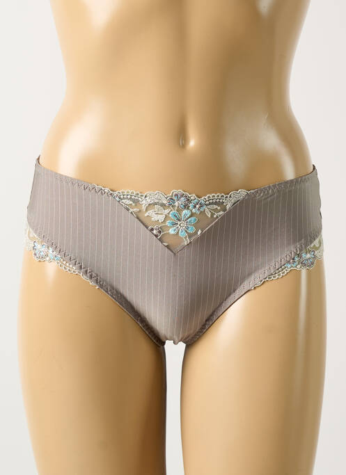 Tanga gris EMPREINTE pour femme