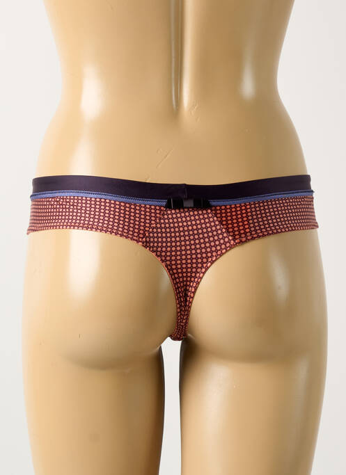 Tanga orange LOU pour femme