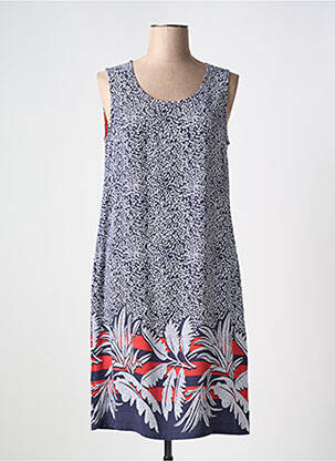 Robe mi-longue sans manche sans manche bleu MASSANA femme
