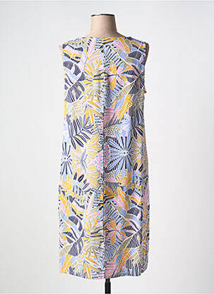 Robe mi-longue sans manche sans manche jaune MASSANA femme