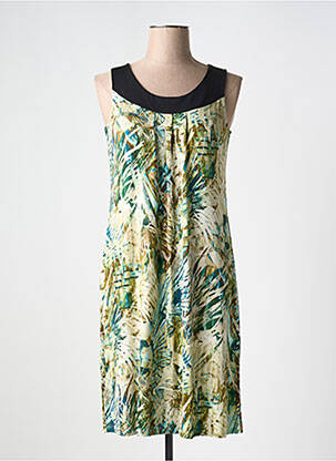 Robe mi-longue sans manche sans manche vert MASSANA femme