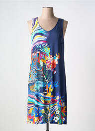 Robe mi-longue sans manche sans manche bleu MASSANA femme