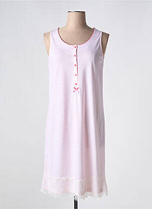 Chemise de nuit imprimé rayures rose EGATEX femme