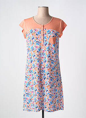 Chemise de nuit imprimé fleurs orange MASSANA femme