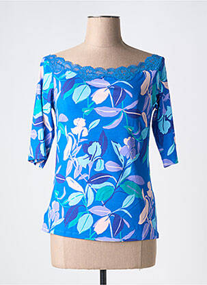 Pyjama manches bretelles bleu ANTIGEL femme