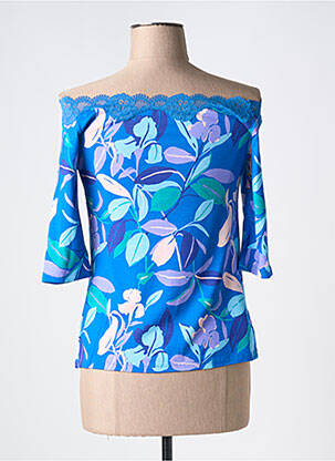 Pyjama manches bretelles bleu ANTIGEL femme