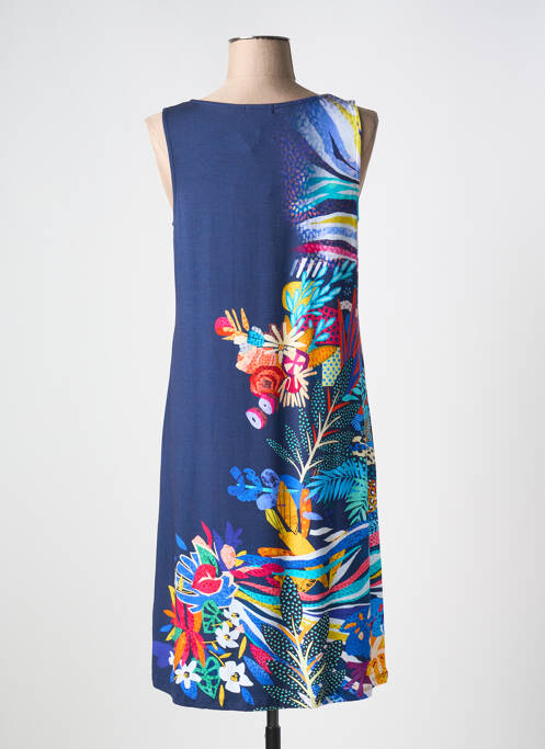 Robe mi-longue sans manche sans manche bleu MASSANA femme