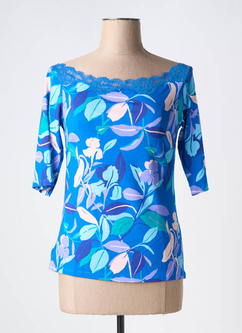 Pyjama manches bretelles bleu ANTIGEL femme