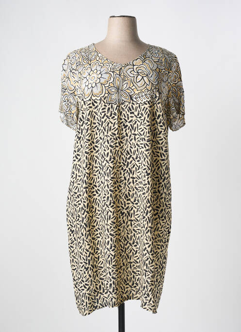 Robe mi-longue beige MASSANA pour femme