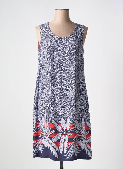 Robe mi-longue bleu MASSANA pour femme