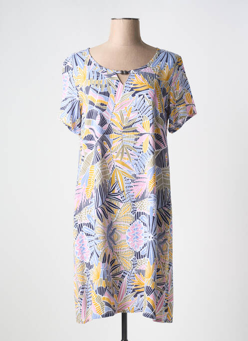 Robe mi-longue jaune MASSANA pour femme