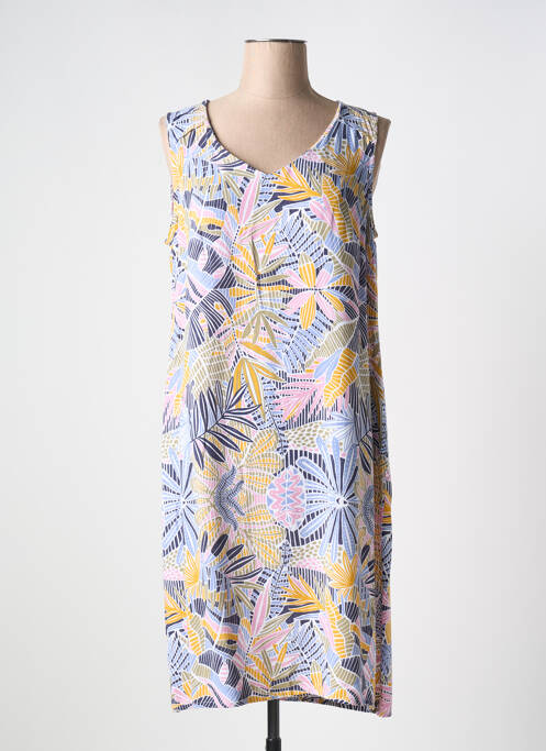 Robe mi-longue jaune MASSANA pour femme