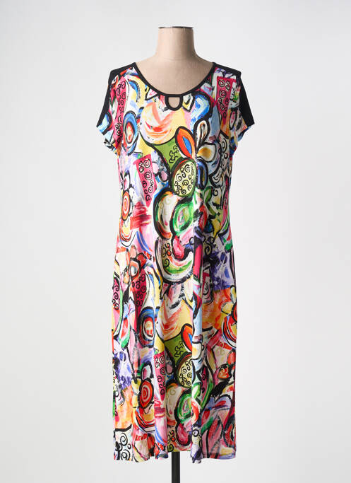 Robe mi-longue noir MASSANA pour femme