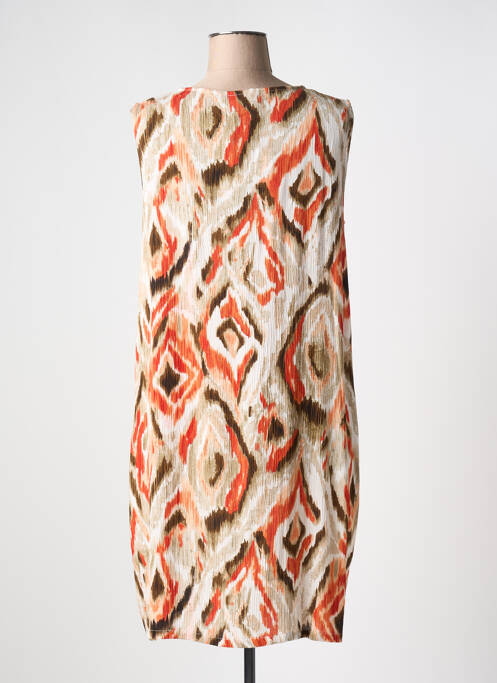 Robe mi-longue orange EGATEX pour femme