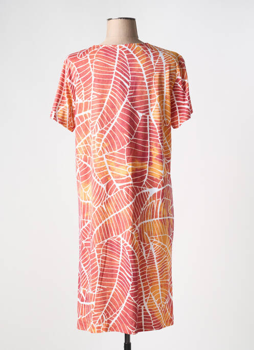 Robe mi-longue orange EGATEX pour femme