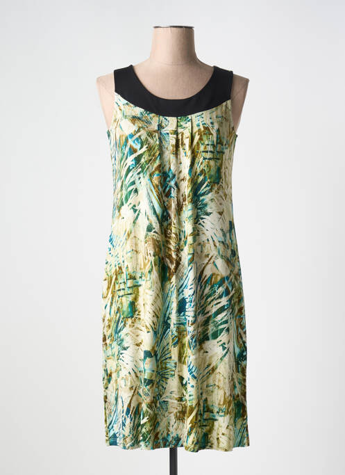 Robe mi-longue vert MASSANA pour femme