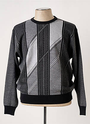 Pull col rond manches longues gris IMPACT homme