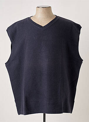 Pull col v sans manche bleu ALLSIZE homme