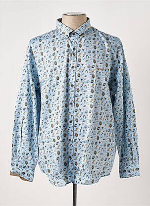 Chemise manches longues bleu DARIO BELTRAN pour homme