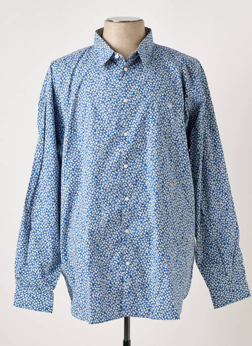 Chemise manches longues bleu SERGE BLANCO pour homme