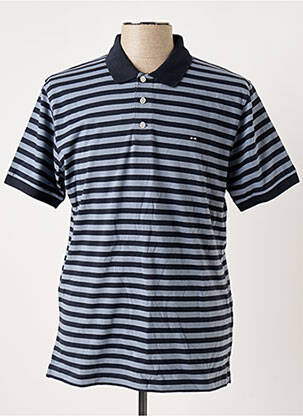 Polo tissage jersey manches courtes bleu EDEN PARK homme