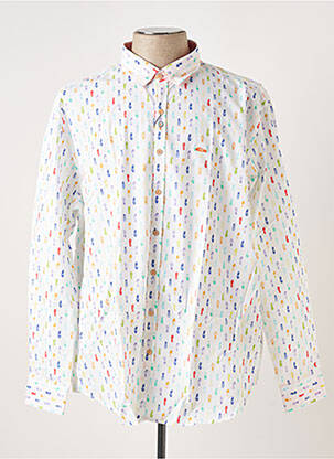 Chemise manches longues imprimé fantaisie blanc DARIO BELTRAN homme