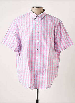 Chemise manches courtes rose DARIO BELTRAN pour homme