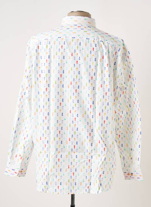 Chemise manches longues imprimé fantaisie blanc DARIO BELTRAN homme