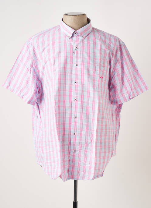 Chemise manches courtes rose DARIO BELTRAN pour homme