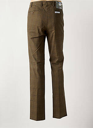 Pantalon chino fermeture zippée sous rabat avec crochet taille normale marron MEYER homme